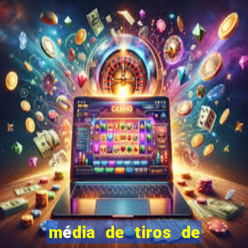 média de tiros de meta por jogo